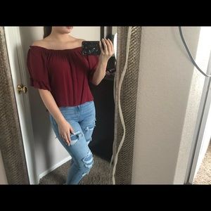 Cute off the shoulder shirt
